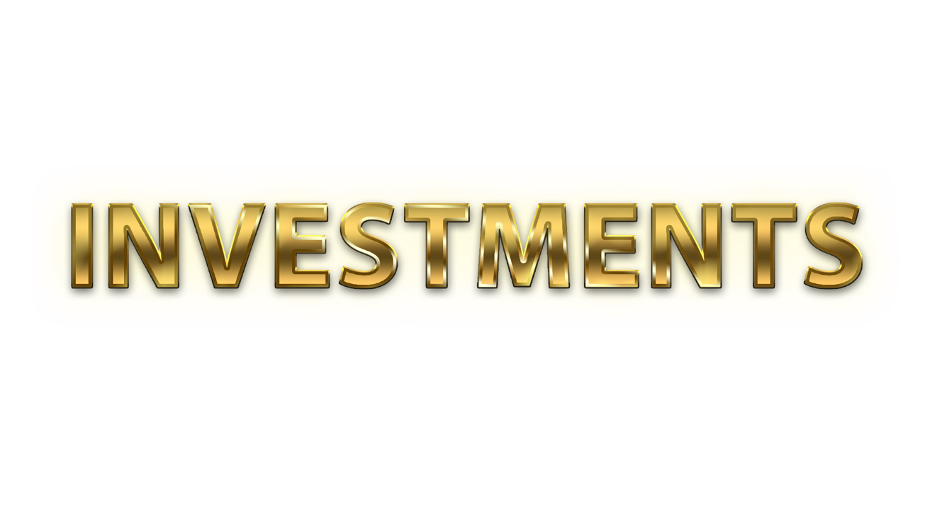 Investments word png, Investments png,  WORD Investments gold text typography PNG images free
